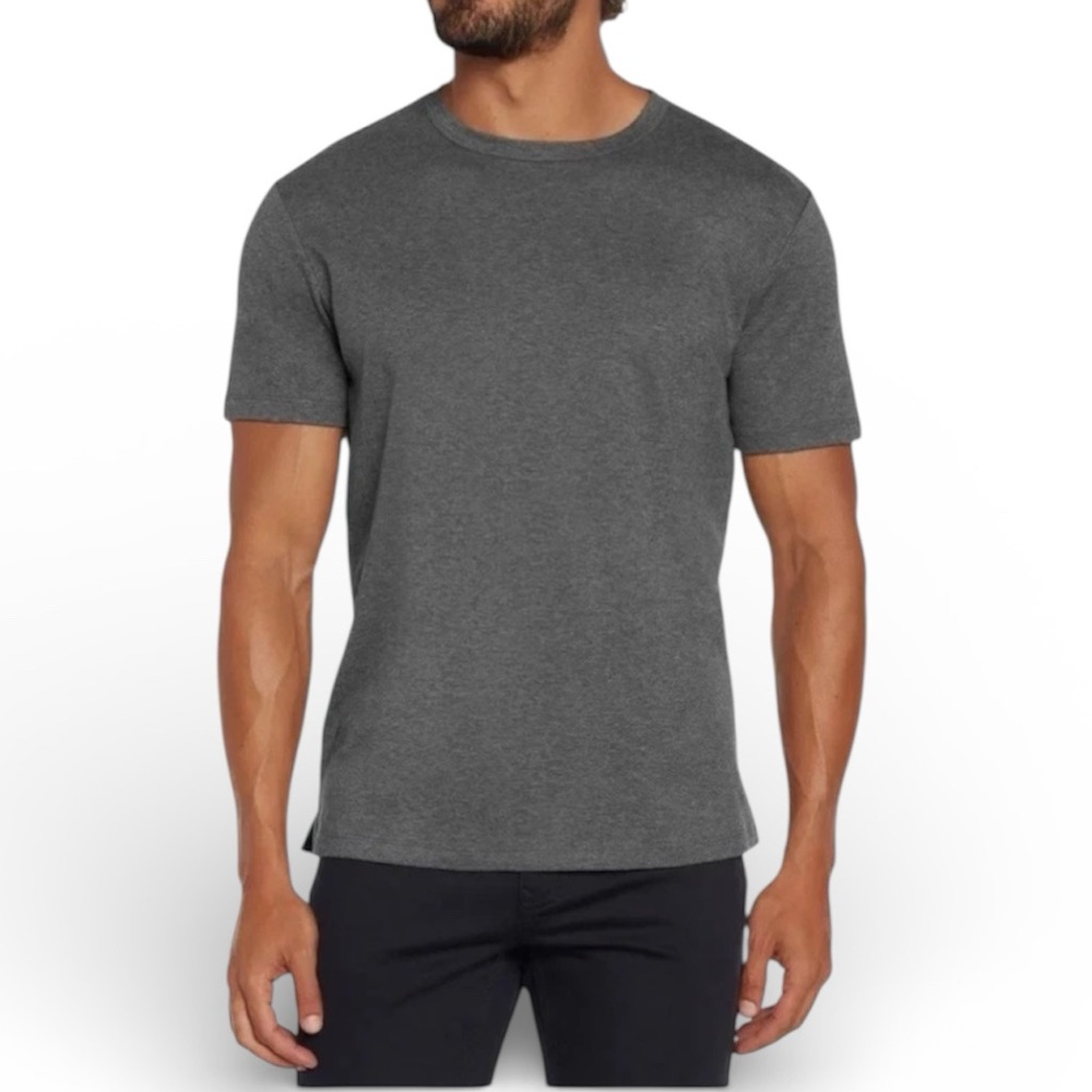 Banana Republic Luxury Touch Performance Dark Gray Short Sleeve Tee